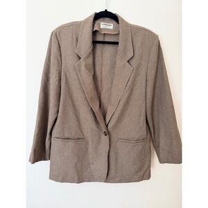 Vintage Alfred Dunner Skirt Suit Set Houndstooth Made in USA